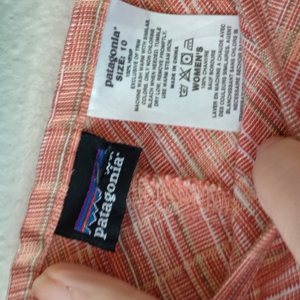 Patagonia Midi Pink Natural Hemp Skirt With Side Button Detail Size 10 - Picture 5 of 7